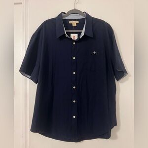 NWT Men's Navy Blue Short Sleeve Shirt size XXXL (Q127)